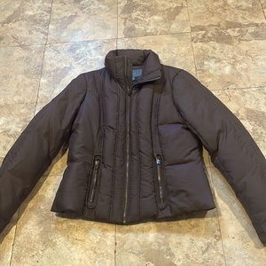 Brown semi puffer jacket